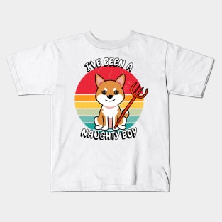 ive been a naughty boy - orange dog Kids T-Shirt